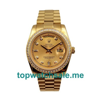 36MM Gold Cases Replica Rolex Day-Date 128348 UK Watches >> Rolexsubmariner.uk.com