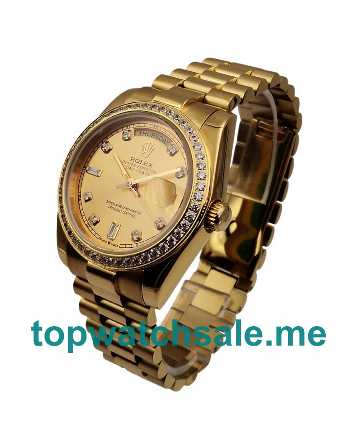 36MM Gold Cases Replica Rolex Day-Date 128348 UK Watches >> Rolexsubmariner.uk.com