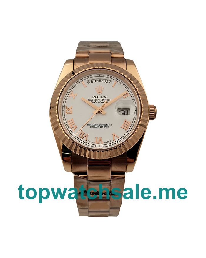36MM Rose Gold Cases Replica Rolex Day-Date 118235 UK Watches >> Rolexsubmariner.uk.com