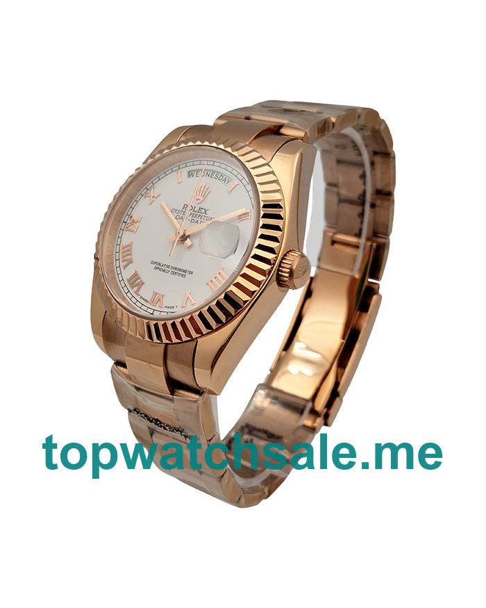 36MM Rose Gold Cases Replica Rolex Day-Date 118235 UK Watches >> Rolexsubmariner.uk.com
