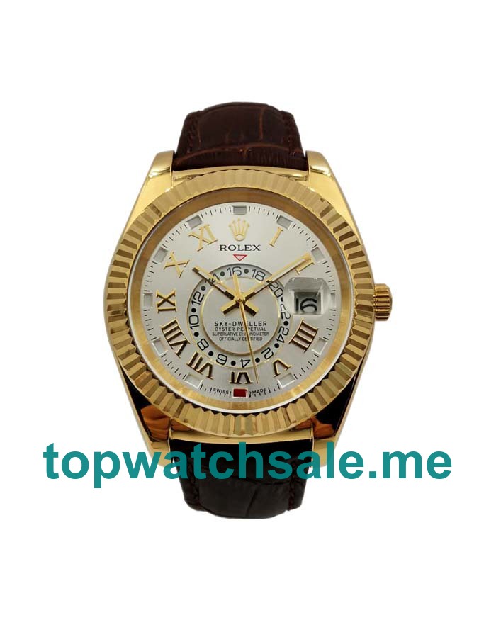 40.5MM Gold Cases Replica Rolex Sky-Dweller 326138 UK Watches >> Rolexsubmariner.uk.com