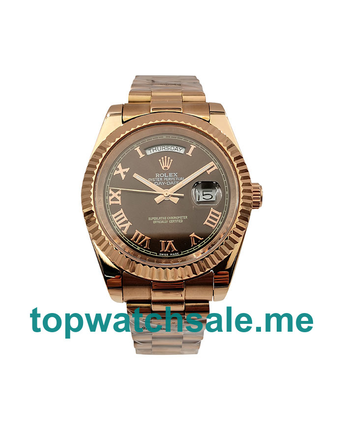 41MM Rose Gold Cases Replica Rolex Day-Date II 218235 UK Watches >> Rolexsubmariner.uk.com
