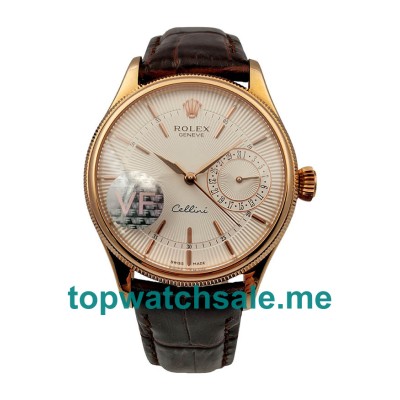 39MM Swiss Rose Gold Cases Replica Rolex Cellini Date 50515 VF UK Watches >> Rolexsubmariner.uk.com