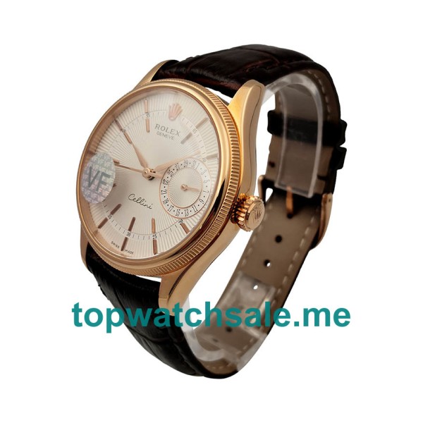 39MM Swiss Rose Gold Cases Replica Rolex Cellini Date 50515 VF UK Watches >> Rolexsubmariner.uk.com