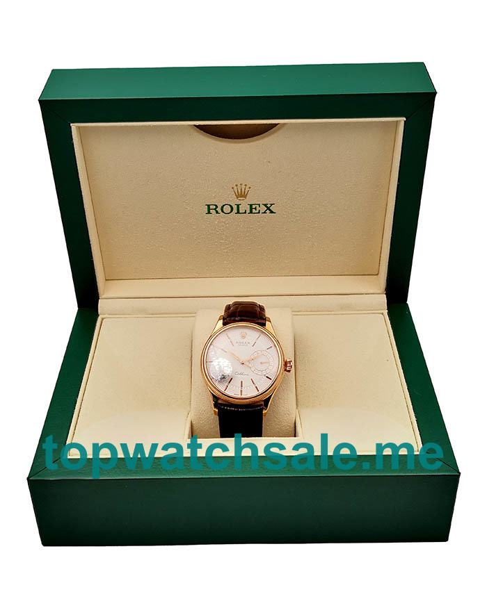 39MM Swiss Rose Gold Cases Replica Rolex Cellini Date 50515 VF UK Watches >> Rolexsubmariner.uk.com