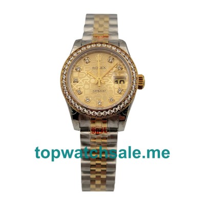 26.5MM Swiss Steel And Gold Cases Replica Rolex Lady-Datejust 179383 UK Watches >> Rolexsubmariner.uk.com