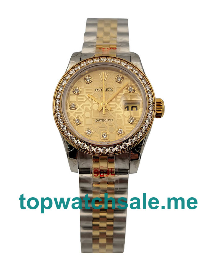 26.5MM Swiss Steel And Gold Cases Replica Rolex Lady-Datejust 179383 UK Watches >> Rolexsubmariner.uk.com