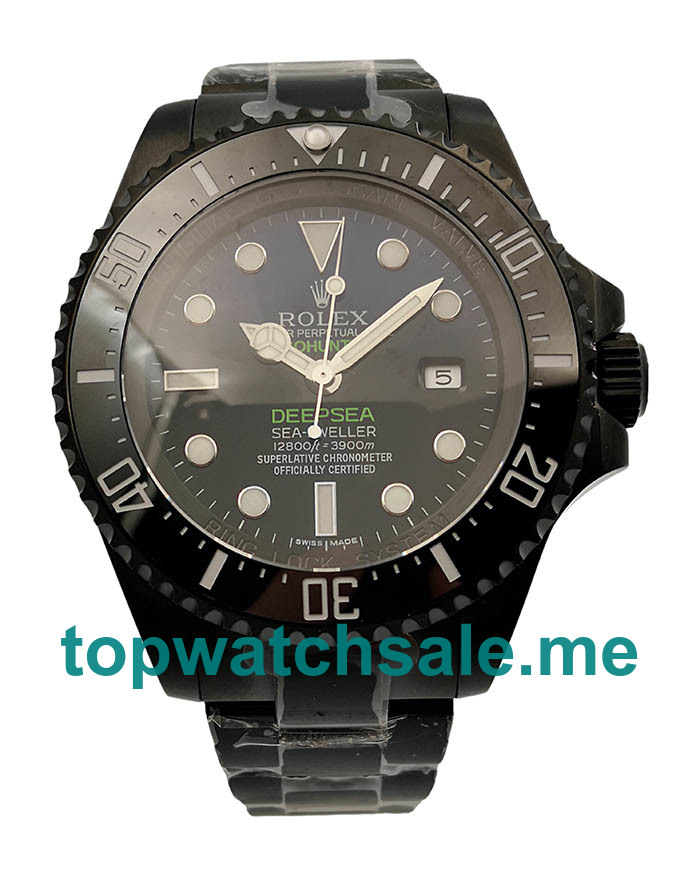 44MM Swiss Black Steel Cases Replica Rolex Deepsea 116660 Jacques Piccard V5 UK Watches >> Rolexsubmariner.uk.com
