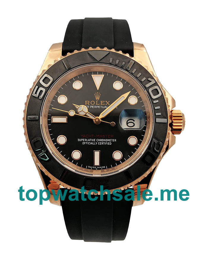 40MM Swiss Rose Gold Cases Replica Rolex Yacht-Master 40 116655 AR UK Watches >> Rolexsubmariner.uk.com