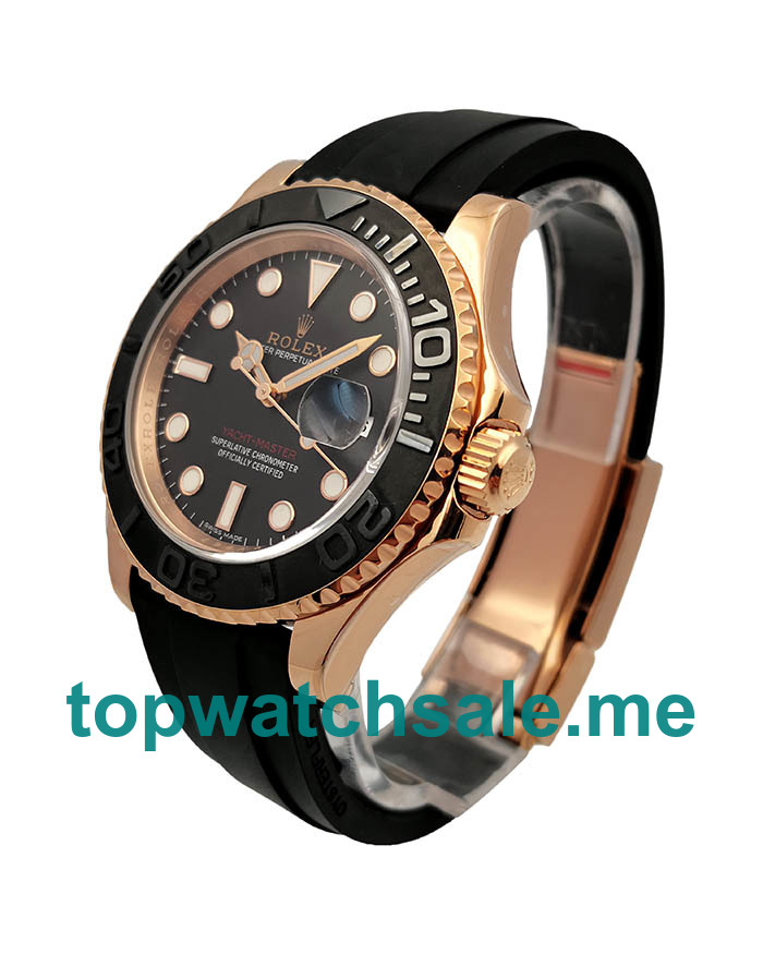 40MM Swiss Rose Gold Cases Replica Rolex Yacht-Master 40 116655 AR UK Watches >> Rolexsubmariner.uk.com