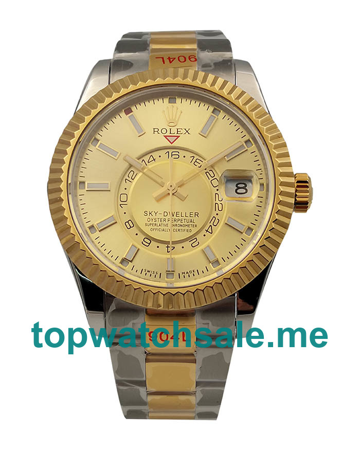 42MM Swiss Steel And Gold Cases Replica Rolex Sky-Dweller 326933 UK Watches >> Rolexsubmariner.uk.com