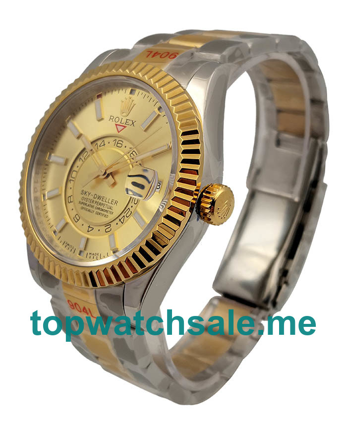 42MM Swiss Steel And Gold Cases Replica Rolex Sky-Dweller 326933 UK Watches >> Rolexsubmariner.uk.com