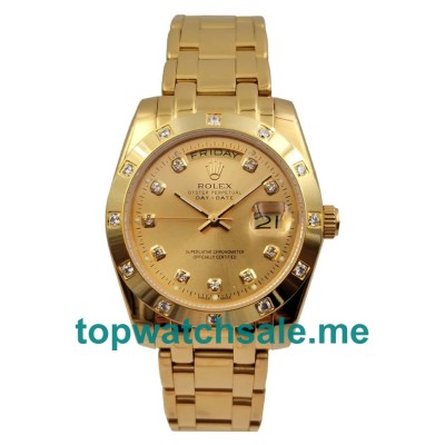 36MM Gold Cases Replica Rolex Day-Date 18948 UK Watches >> Rolexsubmariner.uk.com