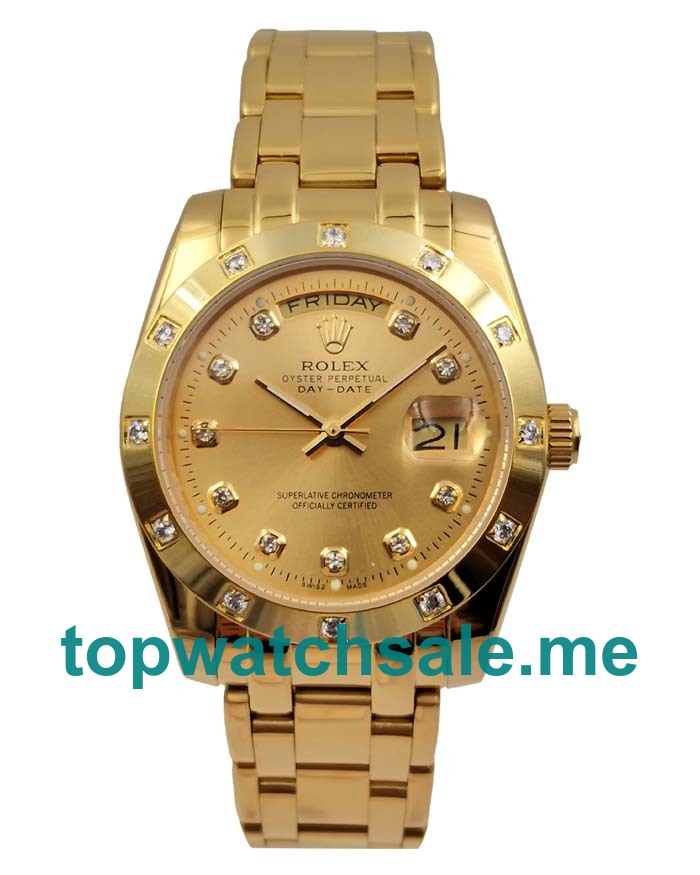 36MM Gold Cases Replica Rolex Day-Date 18948 UK Watches >> Rolexsubmariner.uk.com