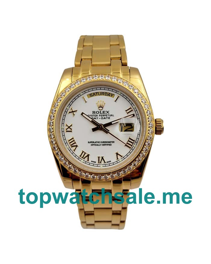 36MM Gold Cases Replica Rolex Day-Date 118348 UK Watches >> Rolexsubmariner.uk.com