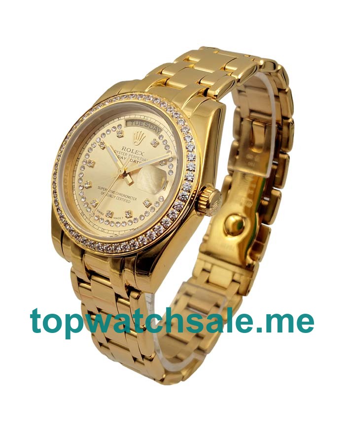 36MM Gold Cases Replica Rolex Day-Date 118348 UK Watches >> Rolexsubmariner.uk.com