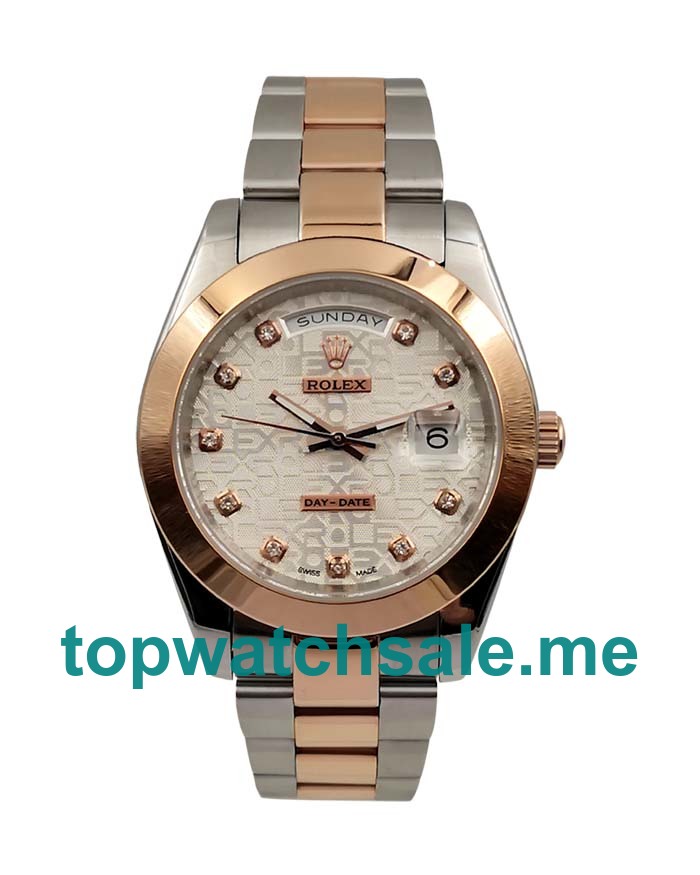 41MM Steel And Rose Gold Cases Replica Rolex Day-Date 218206 UK Watches >> Rolexsubmariner.uk.com
