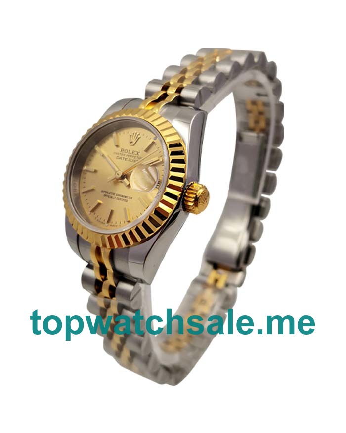 26MM Swiss Steel And Gold Cases Replica Rolex Lady-Datejust 76193 UK Watches >> Rolexsubmariner.uk.com