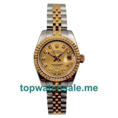 26MM Swiss Steel And Gold Cases Replica Rolex Lady-Datejust 179173 UK Watches >> Rolexsubmariner.uk.com