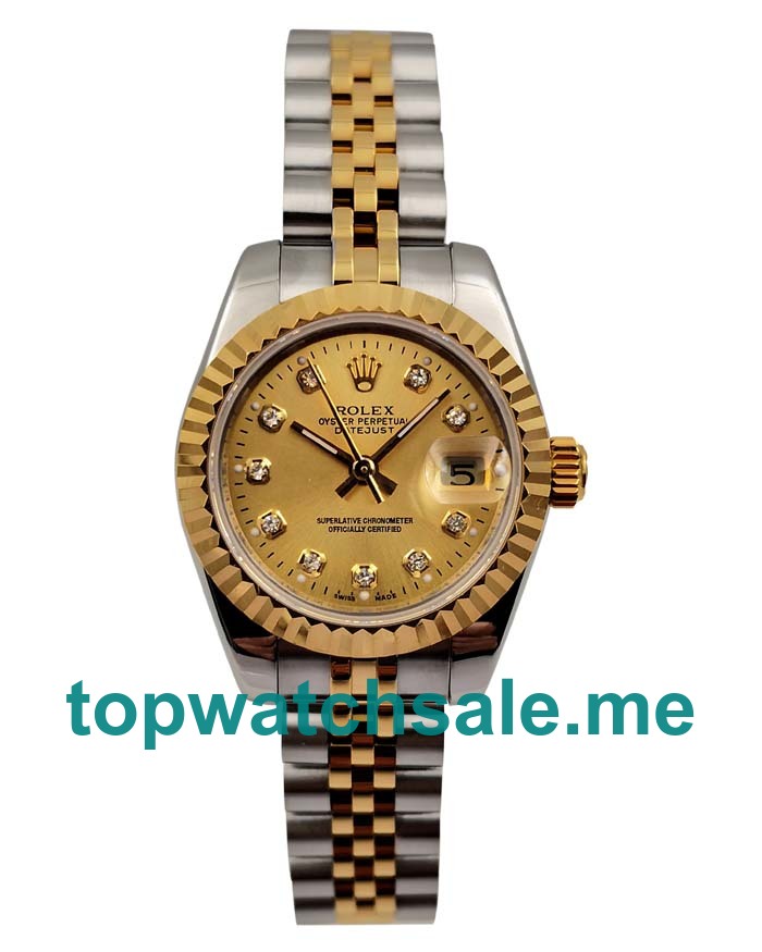 26MM Swiss Steel And Gold Cases Replica Rolex Lady-Datejust 179173 UK Watches >> Rolexsubmariner.uk.com