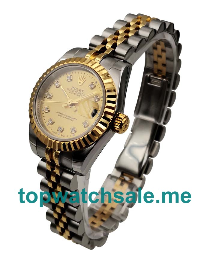 26MM Swiss Steel And Gold Cases Replica Rolex Lady-Datejust 179173 UK Watches >> Rolexsubmariner.uk.com