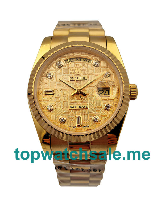 36MM Gold Cases Replica Rolex Day-Date 118238 UK Watches >> Rolexsubmariner.uk.com