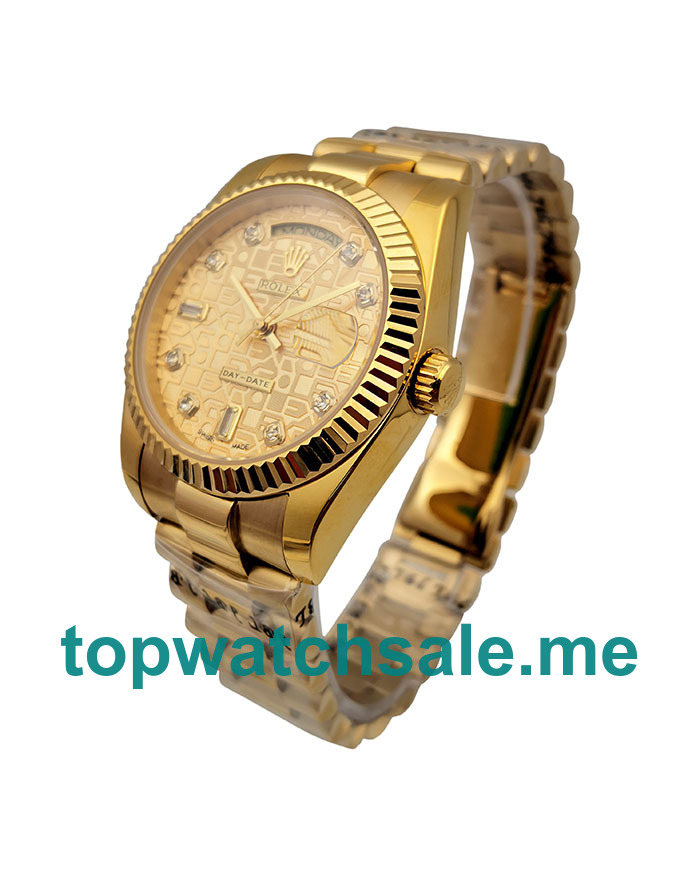36MM Gold Cases Replica Rolex Day-Date 118238 UK Watches >> Rolexsubmariner.uk.com