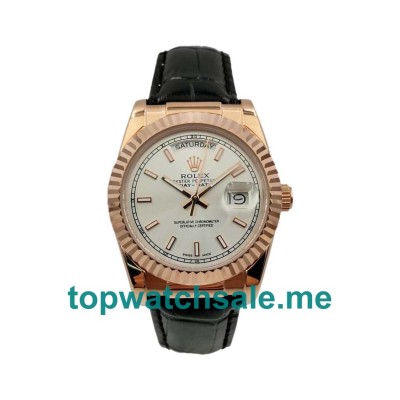 36MM Rose Gold Cases Replica Rolex Day-Date 118135 UK Watches >> Rolexsubmariner.uk.com