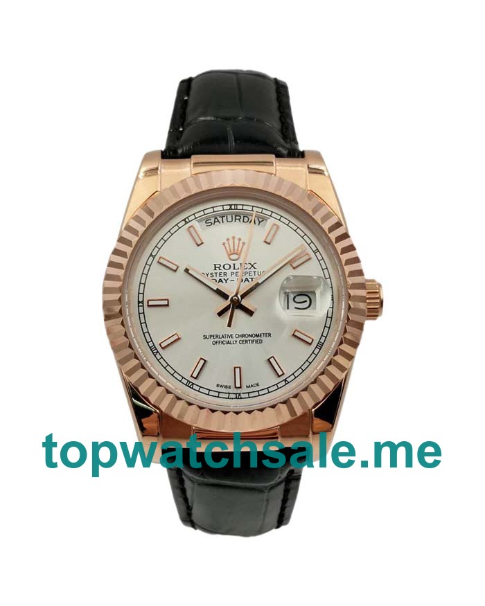 36MM Rose Gold Cases Replica Rolex Day-Date 118135 UK Watches >> Rolexsubmariner.uk.com