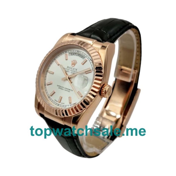 36MM Rose Gold Cases Replica Rolex Day-Date 118135 UK Watches >> Rolexsubmariner.uk.com