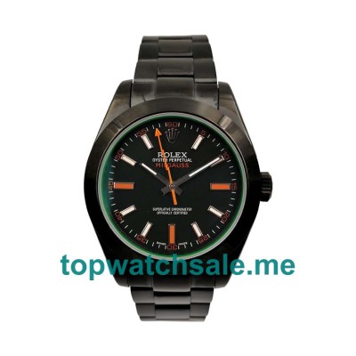 40MM Swiss Black Steel Cases Replica Rolex Milgauss 116400 GV UK Watches >> Rolexsubmariner.uk.com