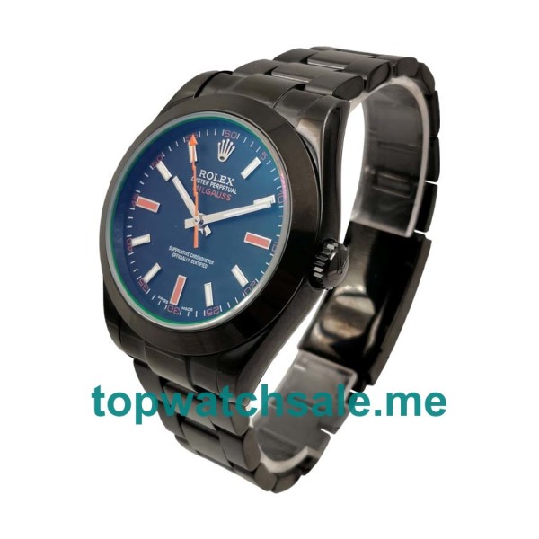 40MM Swiss Black Steel Cases Replica Rolex Milgauss 116400 GV UK Watches >> Rolexsubmariner.uk.com