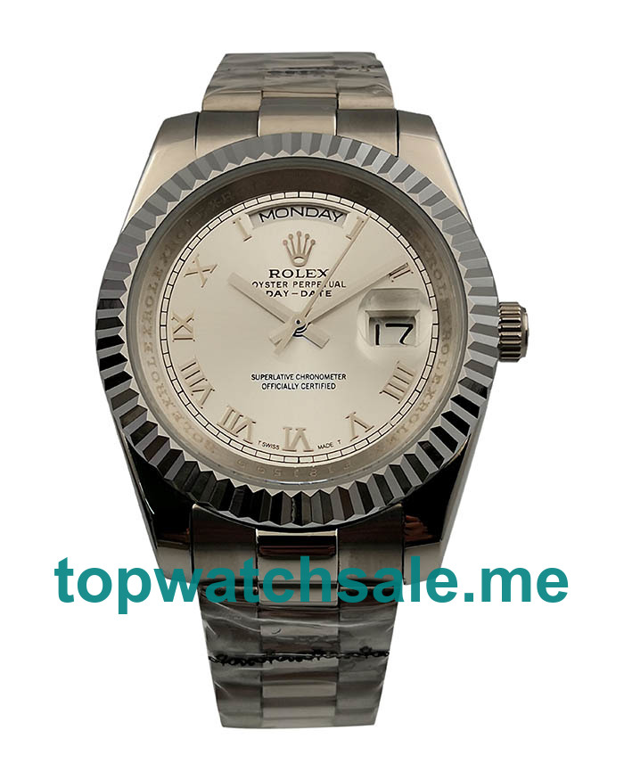 41MM White Gold Cases Replica Rolex Day-Date II 218239 UK Watches >> Rolexsubmariner.uk.com