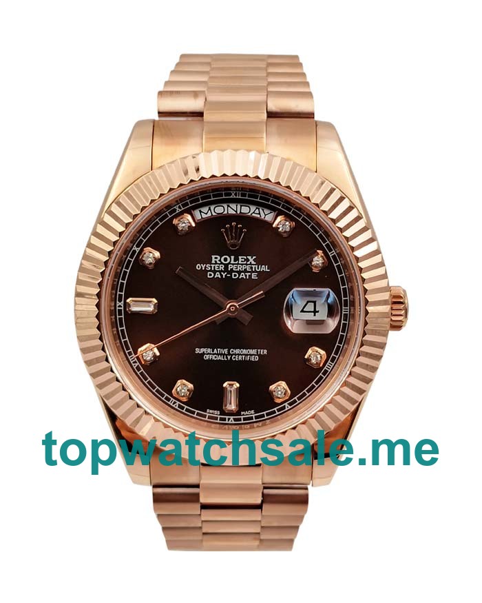 41MM Swiss Rose Gold Cases Replica Rolex Day-Date 218235 UK Watches >> Rolexsubmariner.uk.com