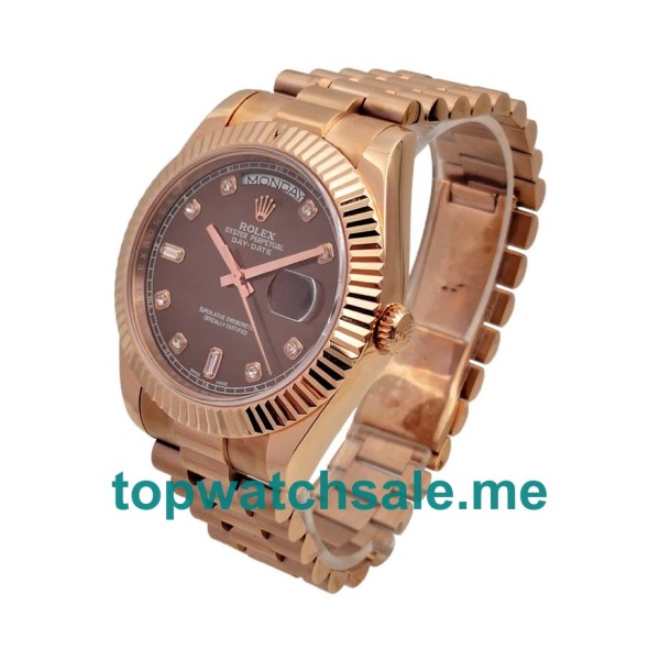 41MM Swiss Rose Gold Cases Replica Rolex Day-Date 218235 UK Watches >> Rolexsubmariner.uk.com