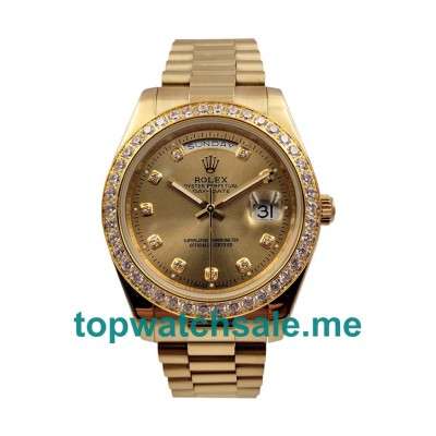 41MM Gold Cases Replica Rolex Day-Date 218348 UK Watches >> Rolexsubmariner.uk.com