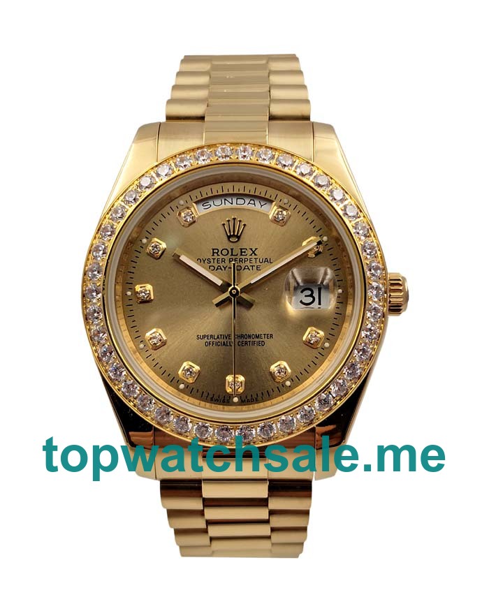 41MM Gold Cases Replica Rolex Day-Date 218348 UK Watches >> Rolexsubmariner.uk.com