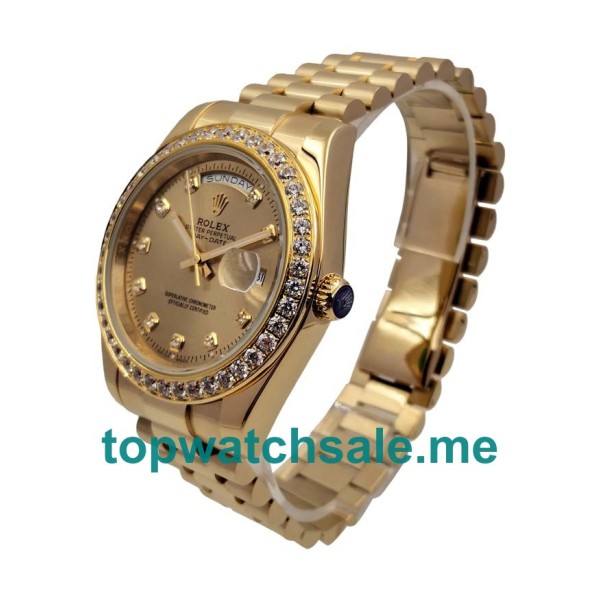 41MM Gold Cases Replica Rolex Day-Date 218348 UK Watches >> Rolexsubmariner.uk.com