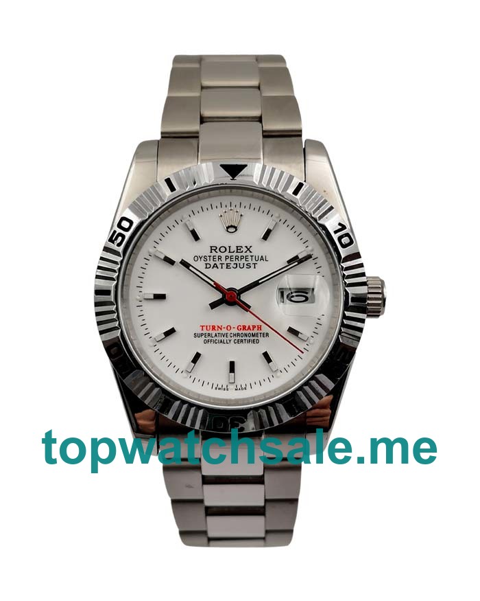 36MM Steel And White Gold Cases Replica Rolex Datejust Turn-O-Graph 116264 UK Watches >> Rolexsubmariner.uk.com