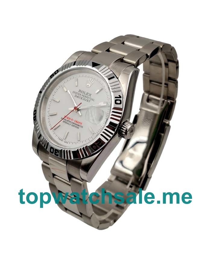 36MM Steel And White Gold Cases Replica Rolex Datejust Turn-O-Graph 116264 UK Watches >> Rolexsubmariner.uk.com