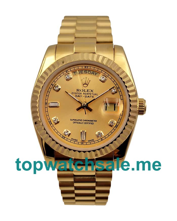 36MM Gold Cases Replica Rolex Day-Date 118238 UK Watches >> Rolexsubmariner.uk.com