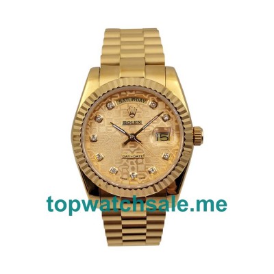 36MM Gold Cases Replica Rolex Day-Date 118238 UK Watches >> Rolexsubmariner.uk.com
