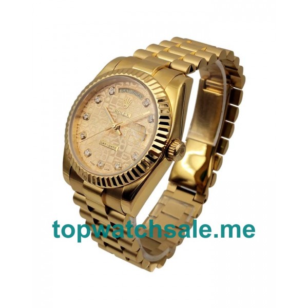 36MM Gold Cases Replica Rolex Day-Date 118238 UK Watches >> Rolexsubmariner.uk.com