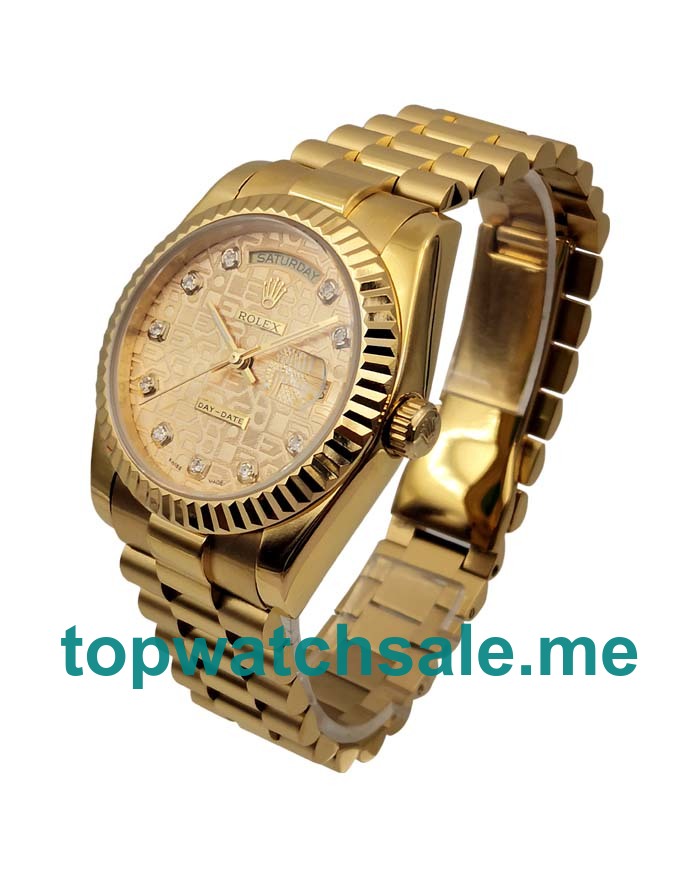 36MM Gold Cases Replica Rolex Day-Date 118238 UK Watches >> Rolexsubmariner.uk.com