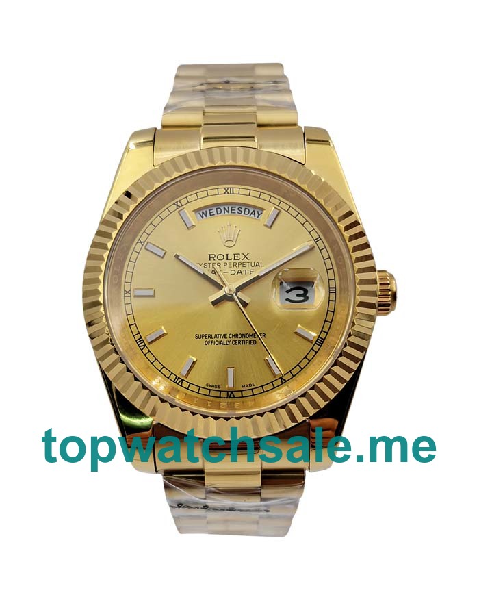 41MM Gold Cases Replica Rolex Day-Date 218238 UK Watches >> Rolexsubmariner.uk.com