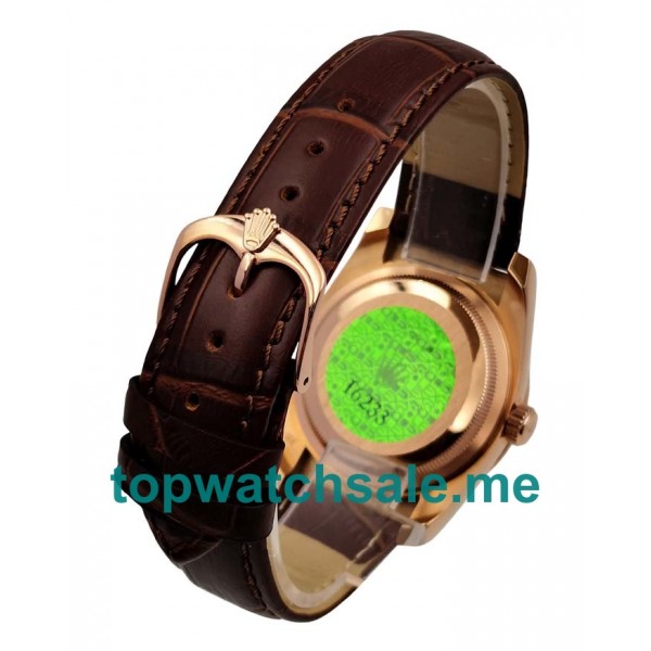 36MM Rose Gold Cases Replica Rolex Day-Date 118135 UK Watches >> Rolexsubmariner.uk.com