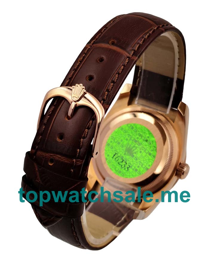 36MM Rose Gold Cases Replica Rolex Day-Date 118135 UK Watches >> Rolexsubmariner.uk.com