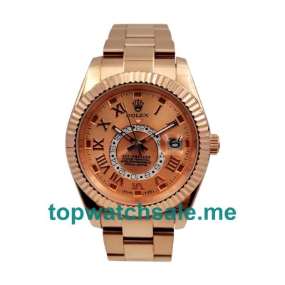 40.5MM Rose Gold Cases Replica Rolex Sky-Dweller 326935 UK Watches >> Rolexsubmariner.uk.com