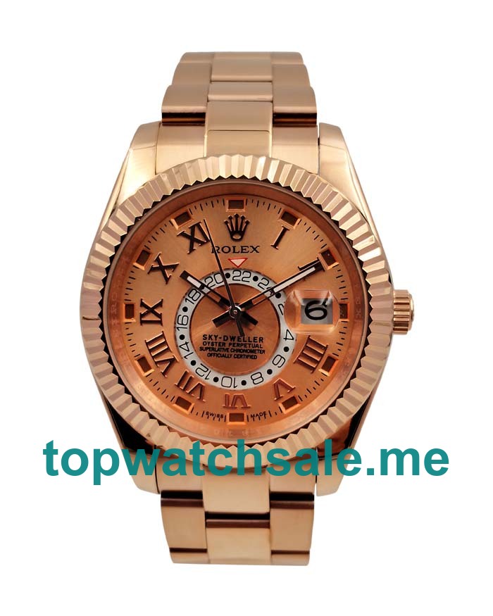 40.5MM Rose Gold Cases Replica Rolex Sky-Dweller 326935 UK Watches >> Rolexsubmariner.uk.com