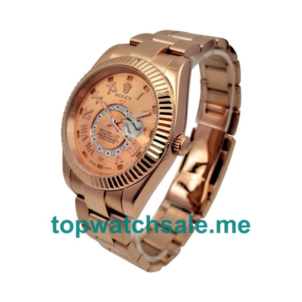 40.5MM Rose Gold Cases Replica Rolex Sky-Dweller 326935 UK Watches >> Rolexsubmariner.uk.com